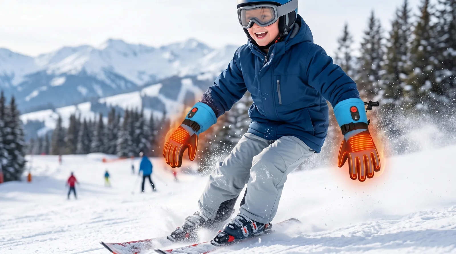 Savior Heat SKGL01FB Kids Heated Gloves Blue product detail