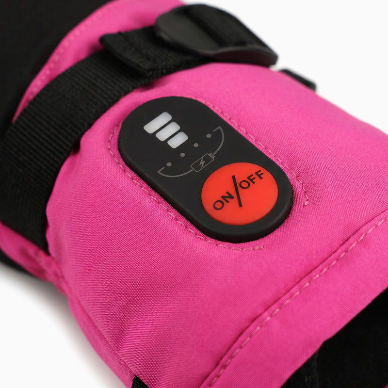 Laden Sie das Bild in Galerie -Viewer, These kids’ gloves offer three adjustable temperature settings for easy customization: high at 140°F, medium at 122°F, and low at 104°F.
