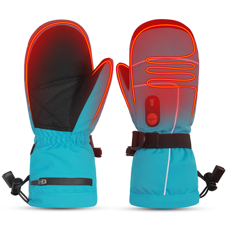 Laden Sie das Bild in Galerie -Viewer, Heated Kid Mittens for Snow Activities – Waterproof and Soft for Children
