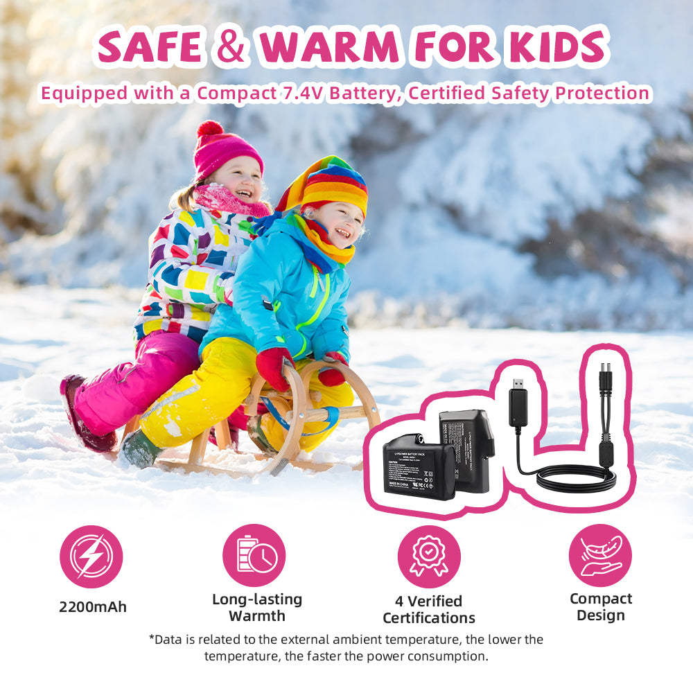 Electric Heated Mittens for Children – Perfect for Cold Weather Play
