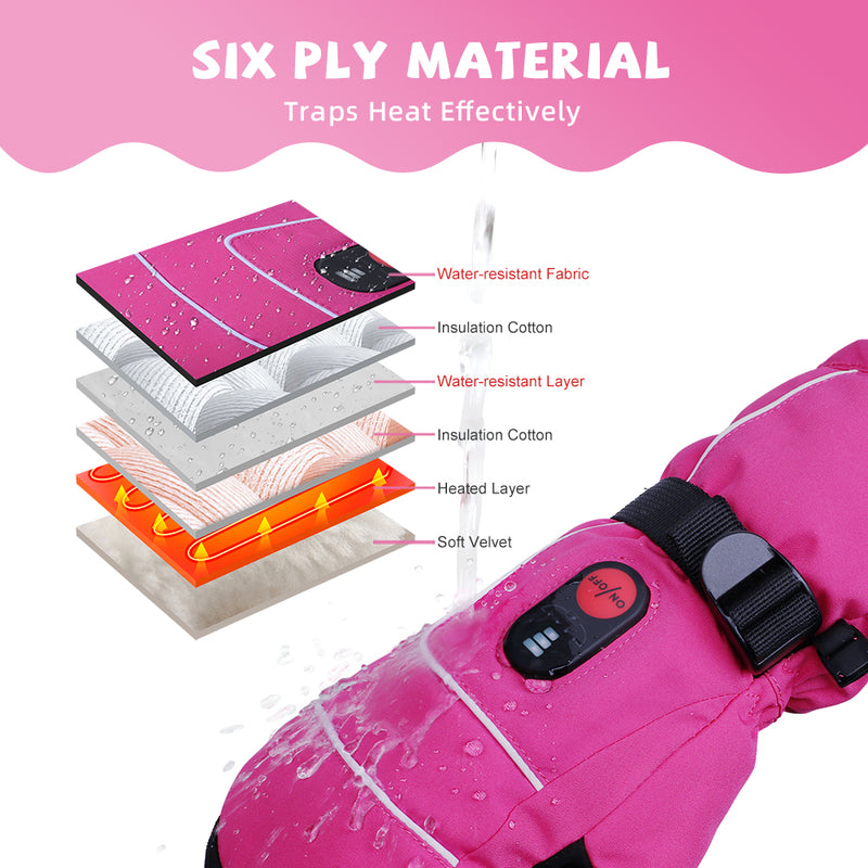 Laden Sie das Bild in Galerie -Viewer, Electric Heated Mittens for Children – Perfect for Cold Weather Play
