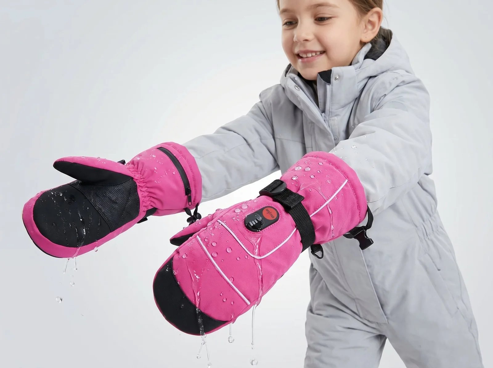 Water Guard - Savior Heat SKGL01MP Kids Heated Mittens Pink