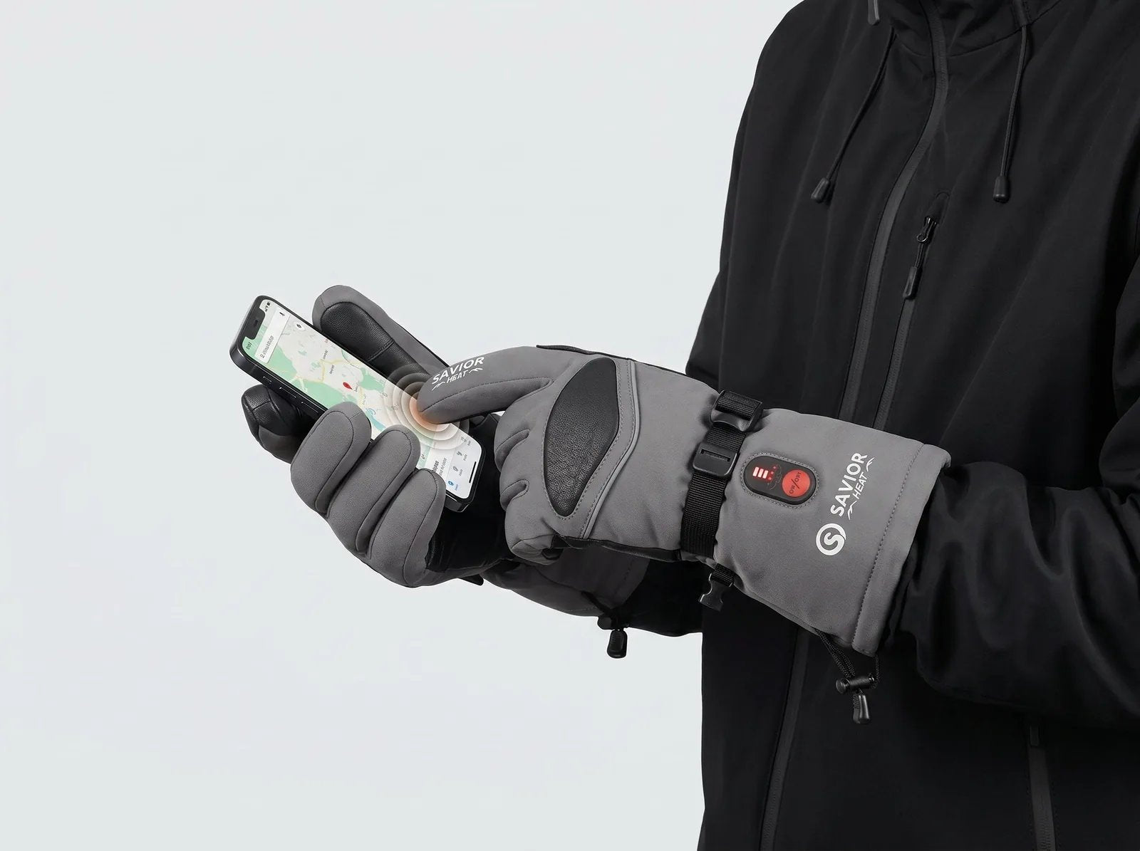 Touchscreen Friendly - Savior Heat SKGU04FS 3000mAh Heated Ski Gloves