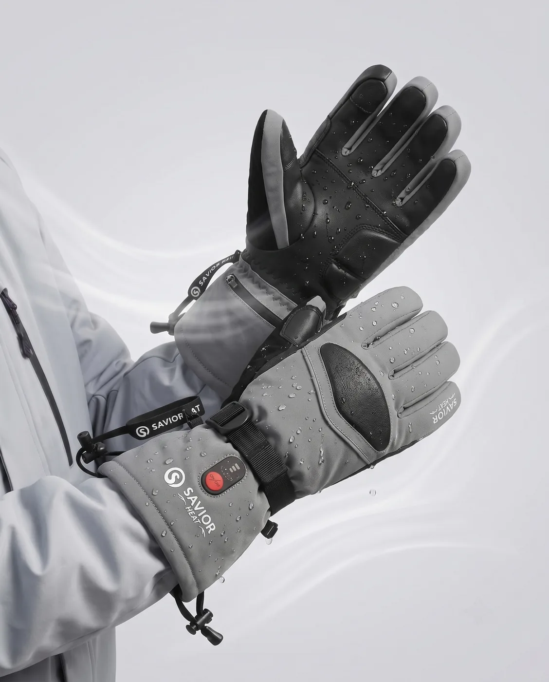 Waterproof & Windproof - Savior Heat SKGU04FS 3000mAh Heated Ski Gloves