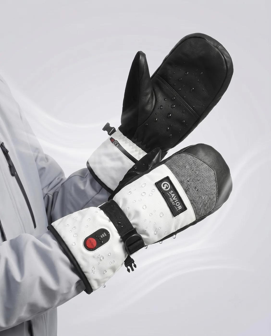 Waterproof & Windproof - Savior Heat SKGU11MW 3000mAh Heated Snow Mittens