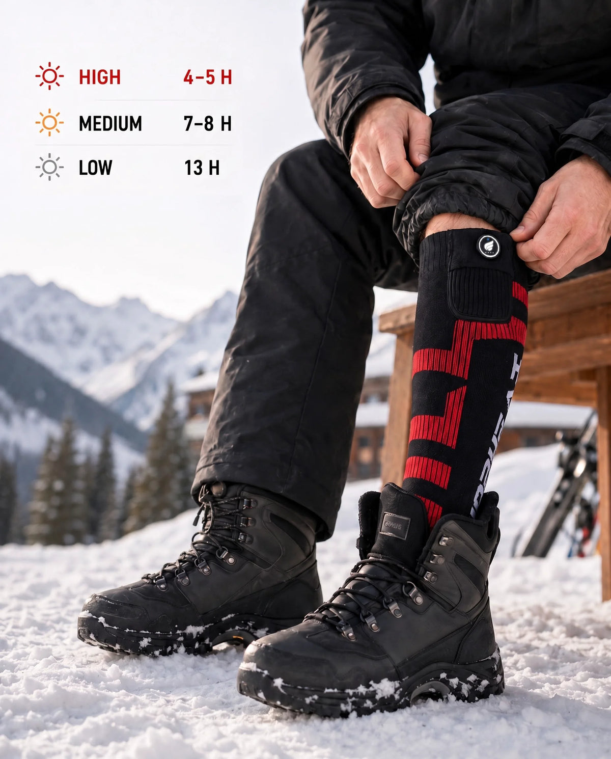 Machine Washable - Savior Heat Stable Fit Heated ski Socks