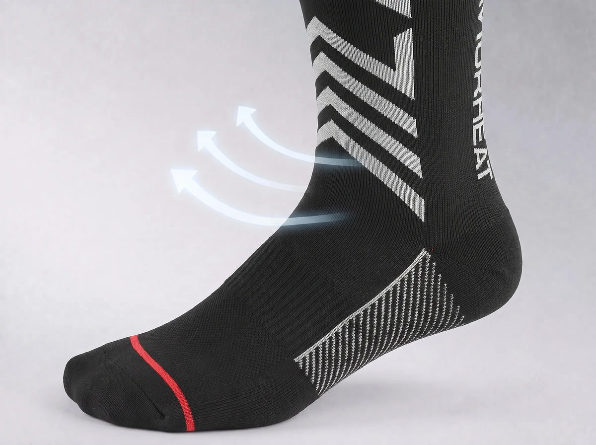 Breathable Comfort - Savior Heat Silverline All-Around Comfort Heated Ski Socks
