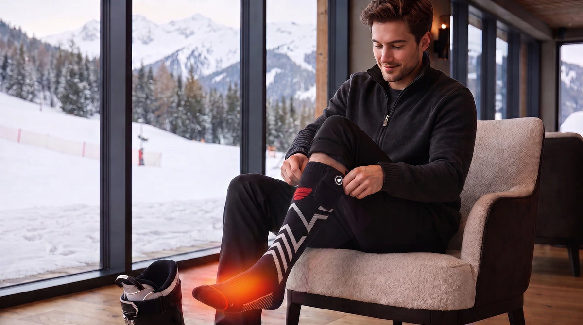 Savior Heat Silverline All-Around Comfort Heated Ski Socks product detail