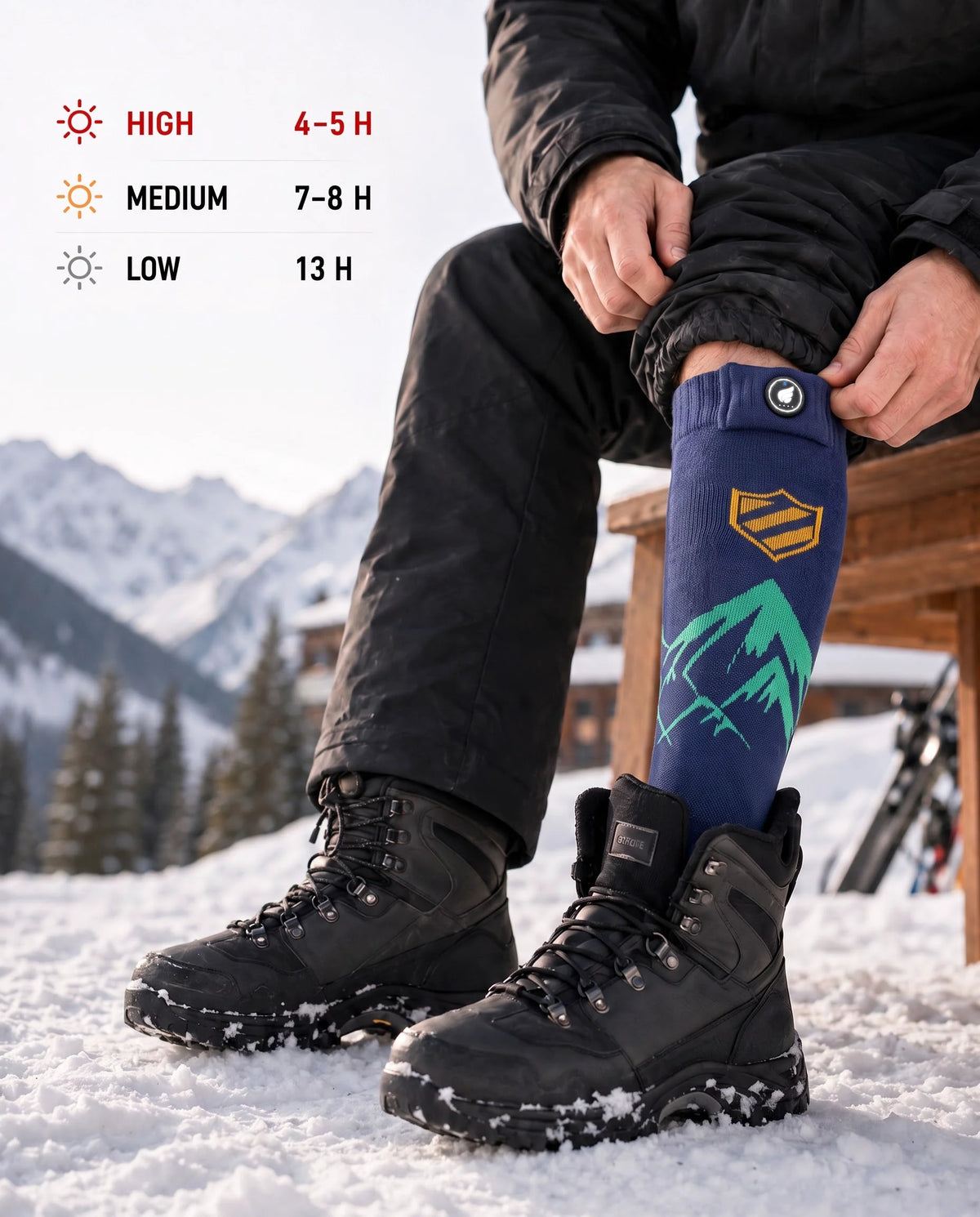 Machine Washable - Savior Heat Cushioned Boot Comfort Heated Ski Socks