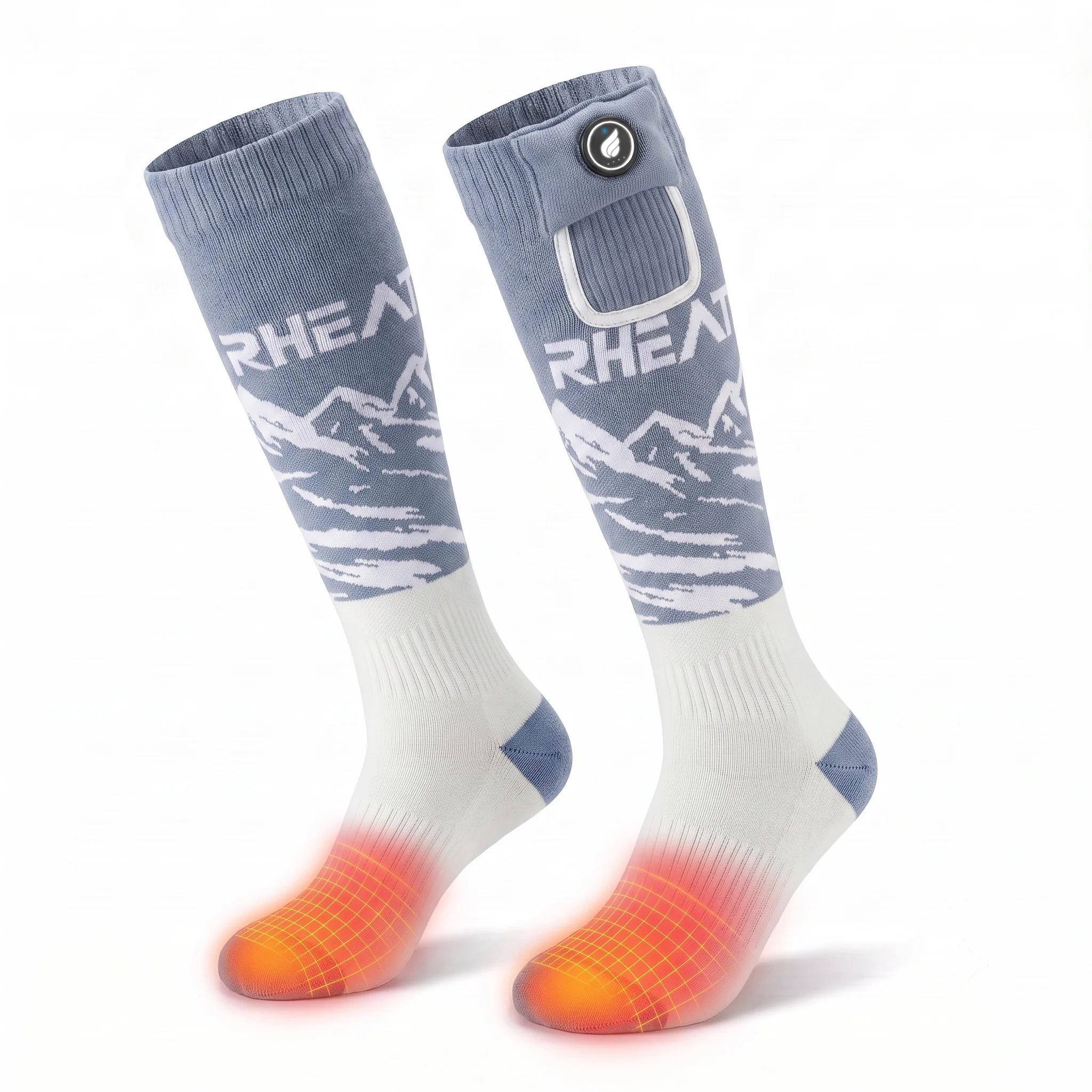 Heat-Transfer Arch Support Heated ski Socks 02