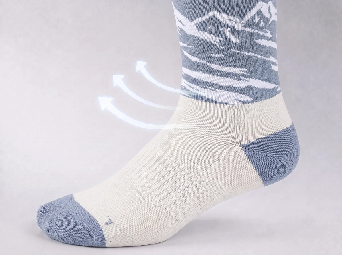 Breathable Comfort - Savior Heat Heat-Transfer Arch Support Heated ski Socks