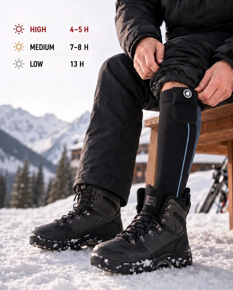 Machine Washable - Savior Heat Arch Support Heated Ski Socks