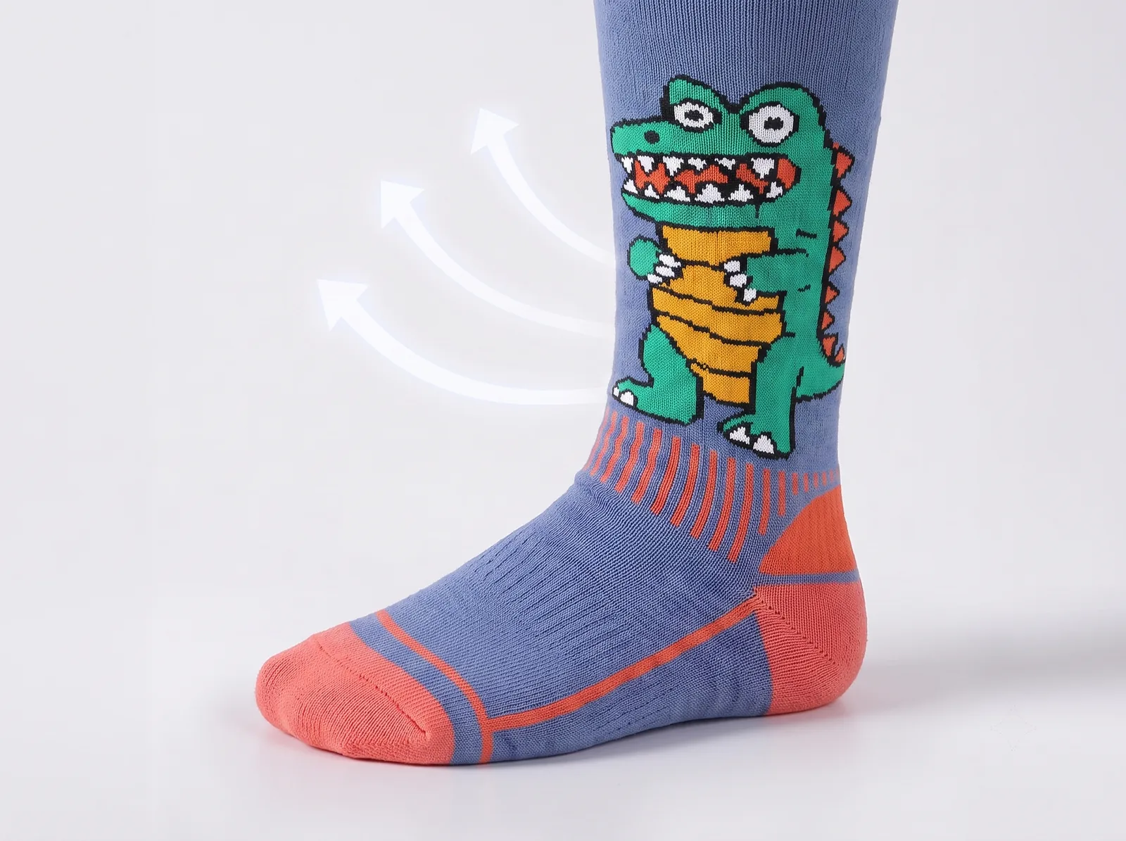 Breathable Comfort - Savior Heat Crocodile-Print Kids Heated Ski Socks