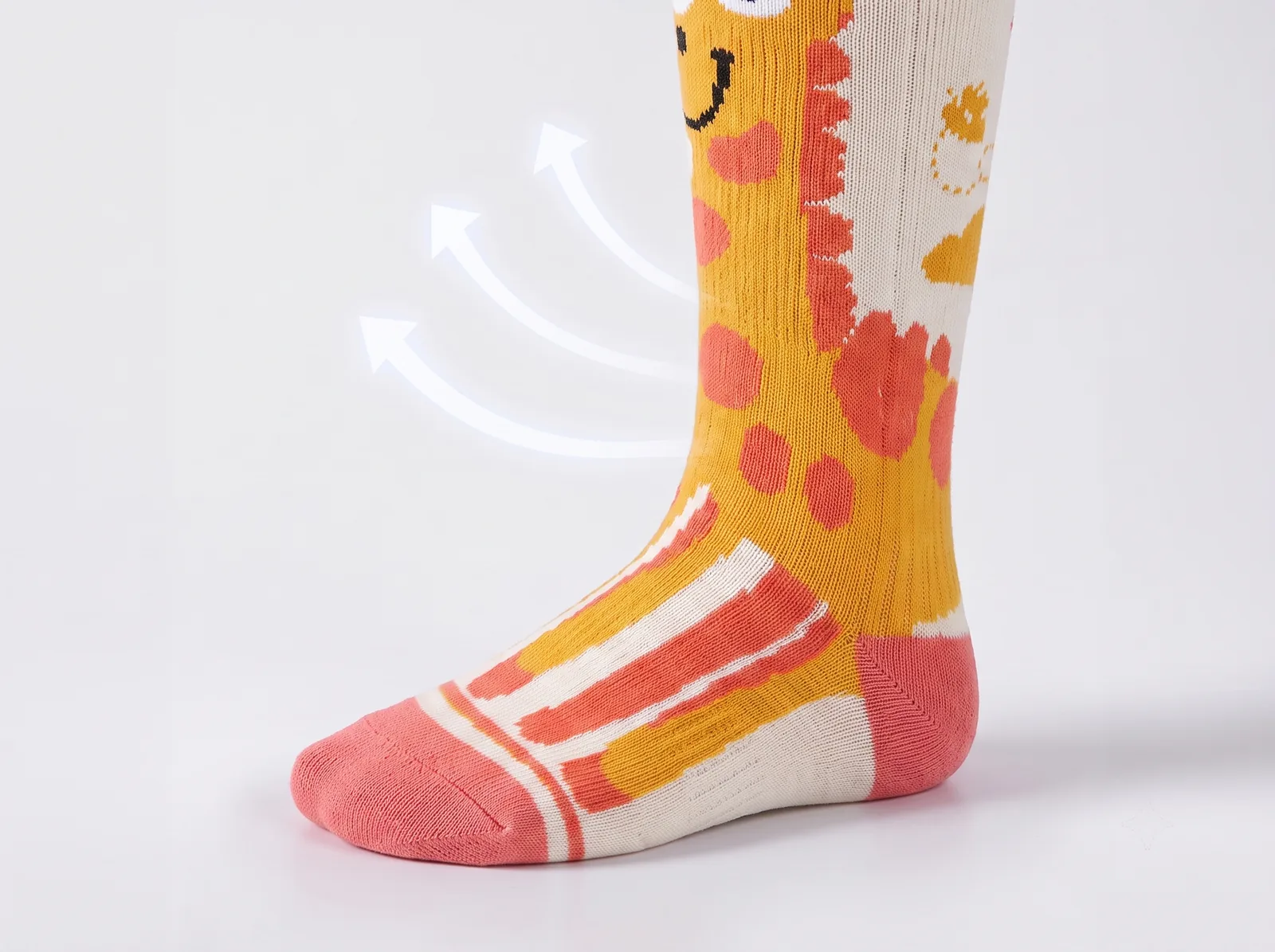 Breathable Comfort - Savior Heat Giraffe-Print kids Heated Ski Socks