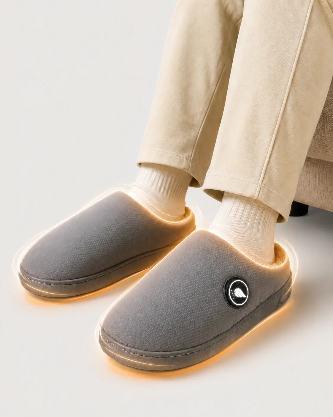 Easy Slip-On Heated Slippers with easy slip-on design for quick everyday warmth