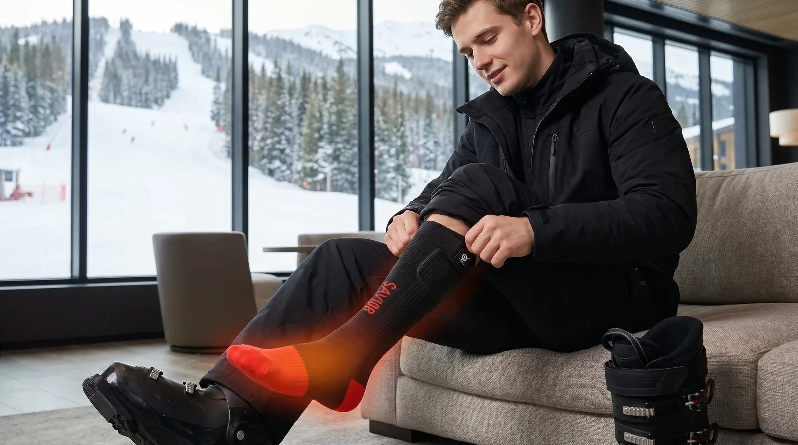 Suitable for outdoor sports - Savior Heat SS06R Heated Outdoor Socks