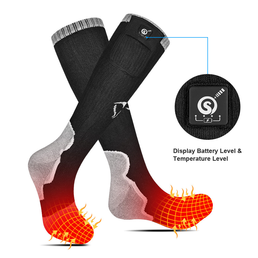 Savior Heat Socks with Rechargeable Battery Winter Outdoor Thermal Cotton Sock