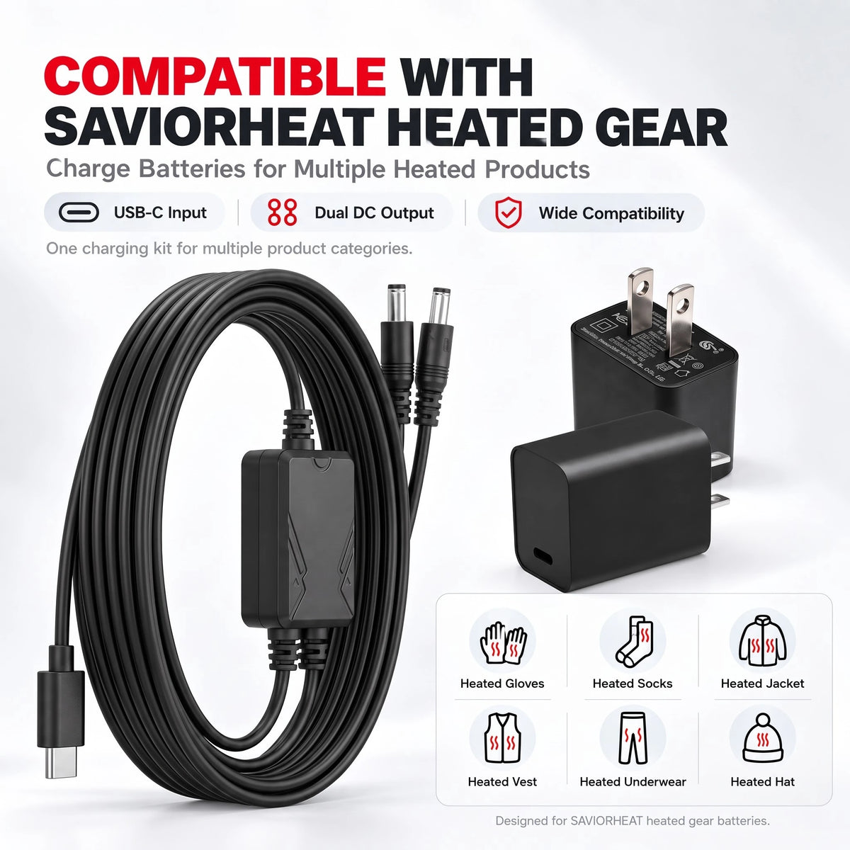 Upgraded PD 20W USB-C Fast Dual Battery Charger