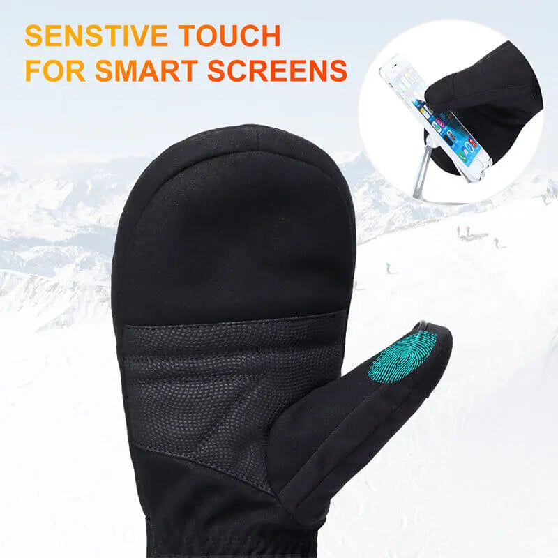 Saviour Beheizte Fäustlinge Handschuhe Elektrisch USB Wiederaufladbarer Akku zum Skifahren Wandern
