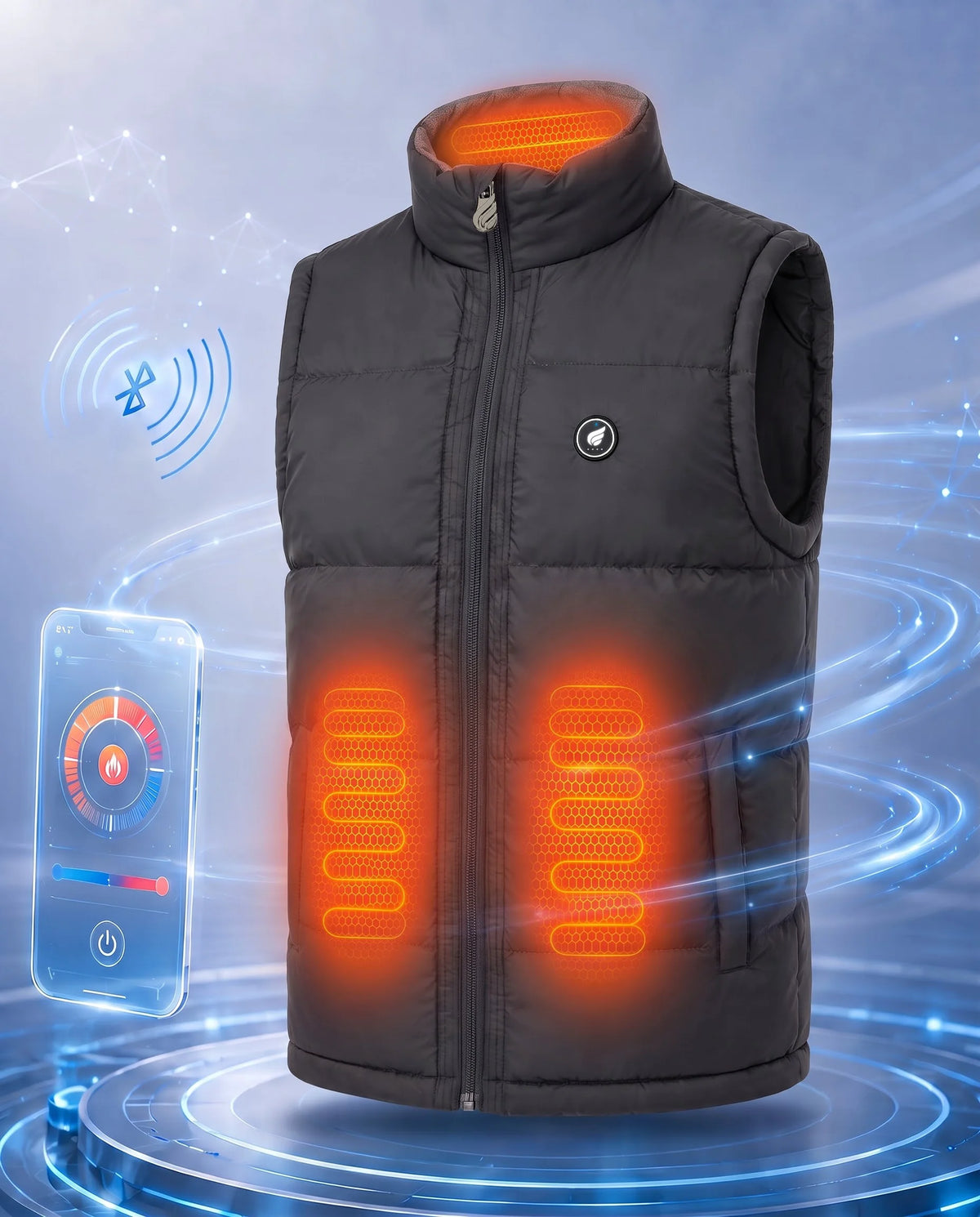 Smart App Control - Savior Heat Men's Drawcord-Hem Heated Vest