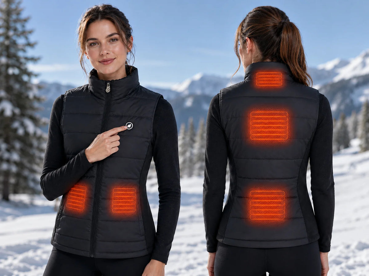 Rapid 5-Zone Heating - Savior Heat Women's Stretch-Side Heated Vest