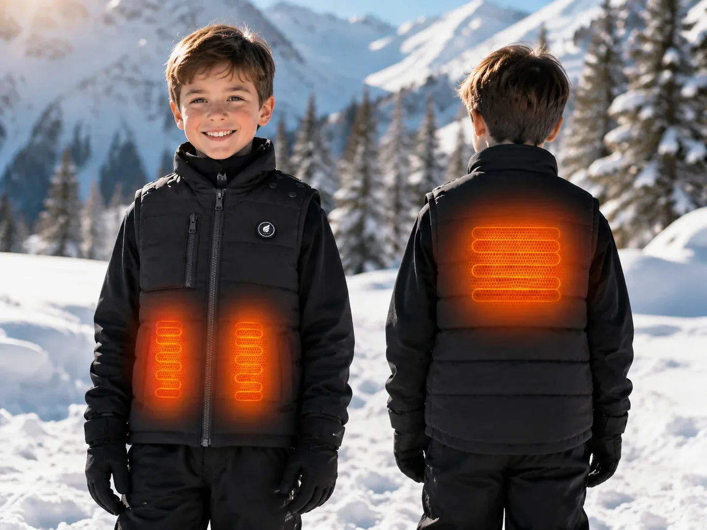 3-Zone Heating System - Savior Heat Kids' Adaptive-Fit Smart Heated Vest