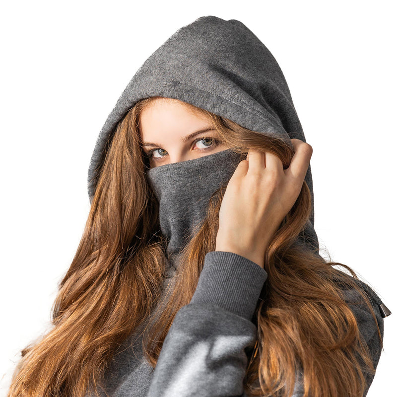 Load image into Gallery viewer, Women’s Heated Hoodie – Cozy Cotton Sweatshirt with 3 Heat Zones, Adjustable Temperature
