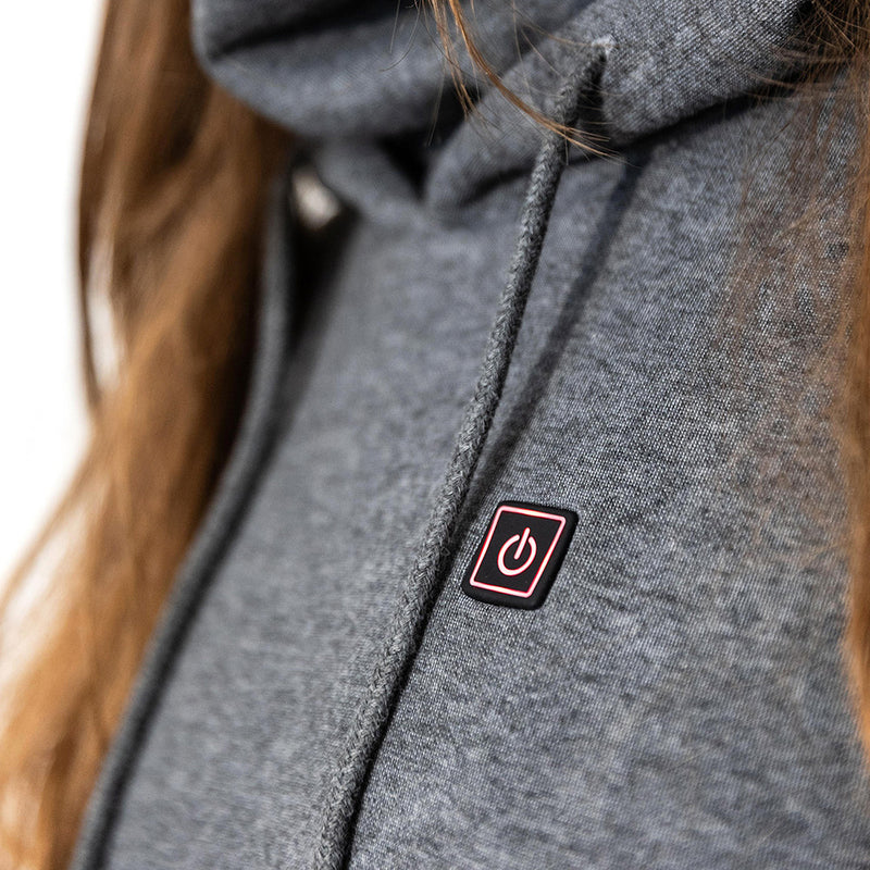 Load image into Gallery viewer, Women’s Heated Hoodie – Cozy Cotton Sweatshirt with 3 Heat Zones, Adjustable Temperature
