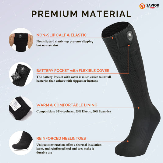 Savior Bluetooth Heated Socks With APP Control For Men Women