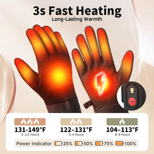Savior Heat Gants fins chauffants à batterie rechargeable Électrique Thermique Cyclisme Moto Ski Pêche Marche Arthrite Raynaud's