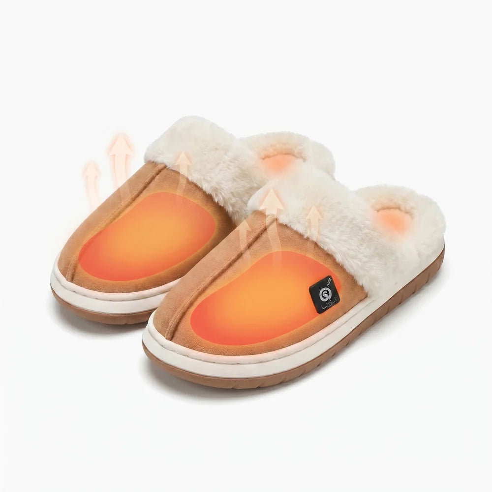 Heating zone coverage on Savior Heat Heated Slippers with Plush Lining & Up to 12H Warmth