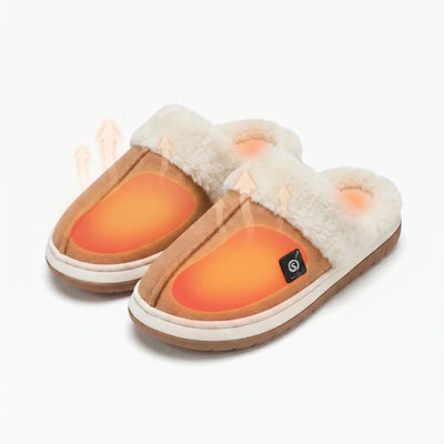 Heating zone coverage on Savior Heat Heated Slippers with Plush Lining & Up to 12H Warmth