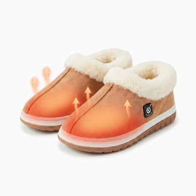 Savior Heat Heated Slippers with Plush Lining & Up to 12H Warmth powered by rechargeable battery