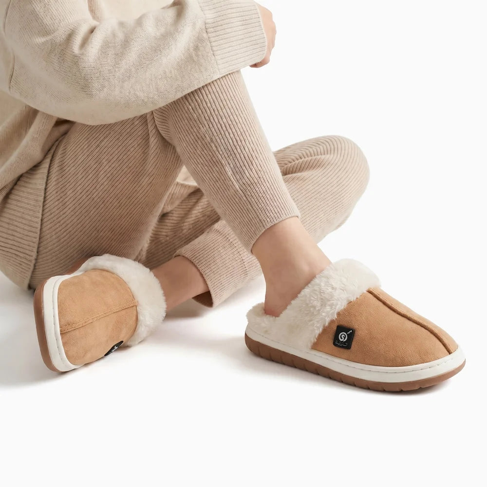 Savior Heat Heated Slippers with Plush Lining & Up to 12H Warmth with plush lining
