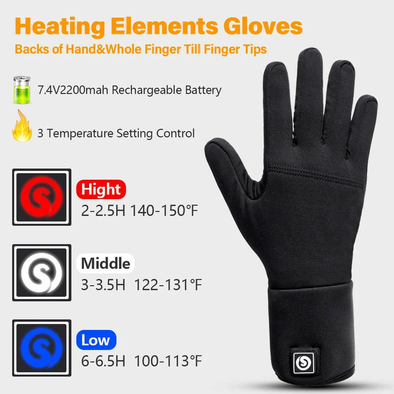 Cargue la imagen en el visor de la galería, 【ElementHeat Duo Combo】S13 Heated Gloves Liners &amp; Heated Hoodie
