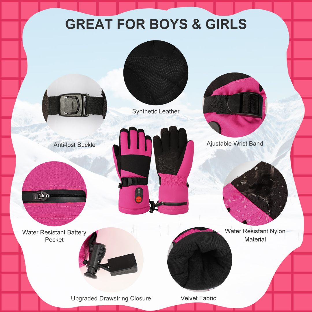 Savior Children’s Heated Gloves - 7.4V Battery, Full Hand Heating