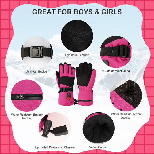Savior Children’s Heated Gloves - 7.4V Battery, Full Hand Heating