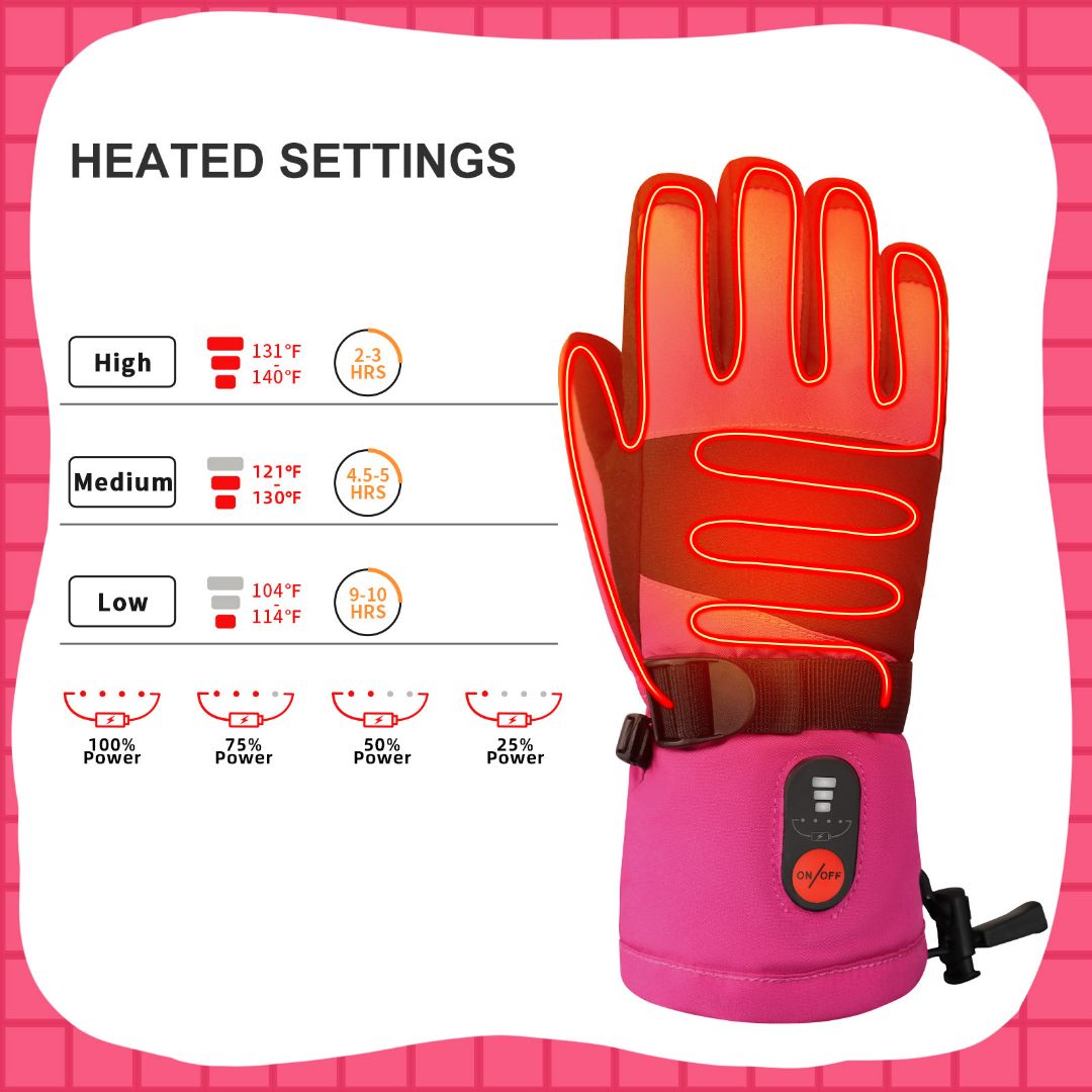Savior Children’s Heated Gloves - 7.4V Battery, Full Hand Heating