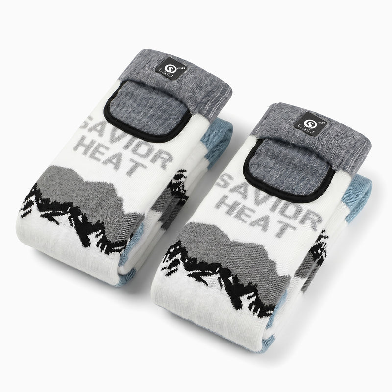 Cargue la imagen en el visor de la galería, The fabric of these heated socks is made from Merino wool, making them thicker and warmer.
