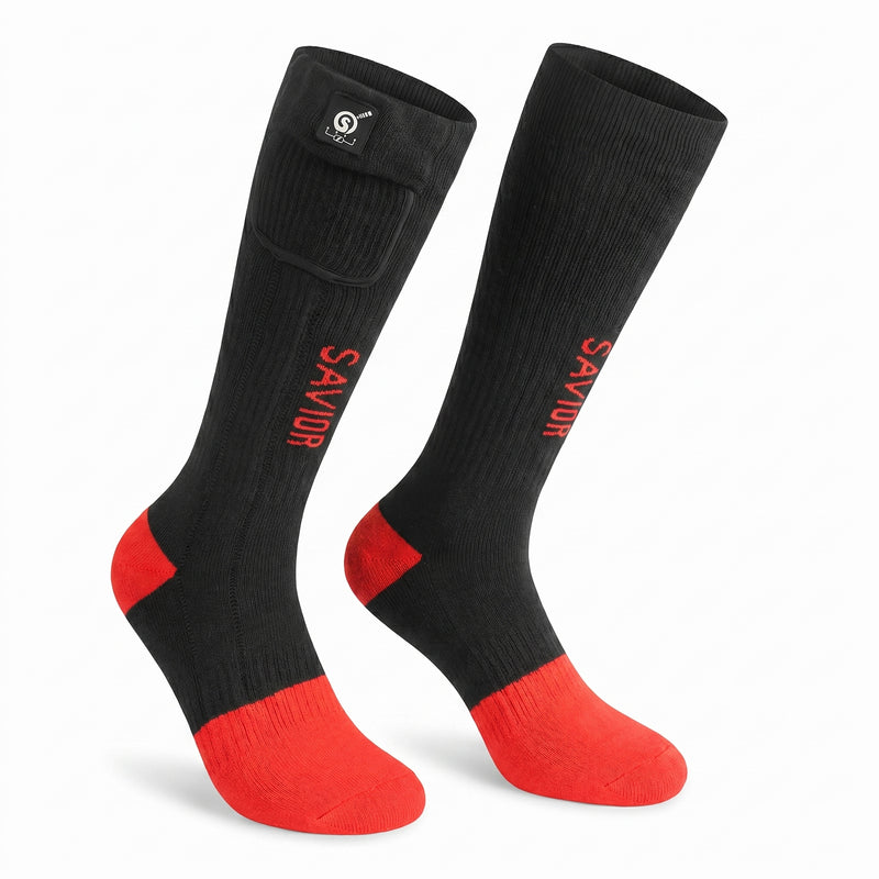Chargez l'image dans la visionneuse de la galerie, Chaussettes chauffantes Savior HEAT pour hommes et femmes Chaussettes à batterie pour pieds froids Chaussettes électriques thermiques pour le camping Chauffe-pieds d'hiver
