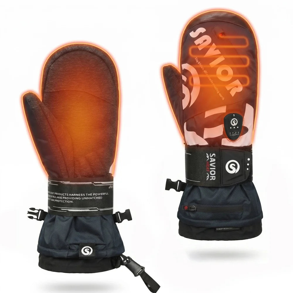 Pro Heated Snowboard Mittens detail view