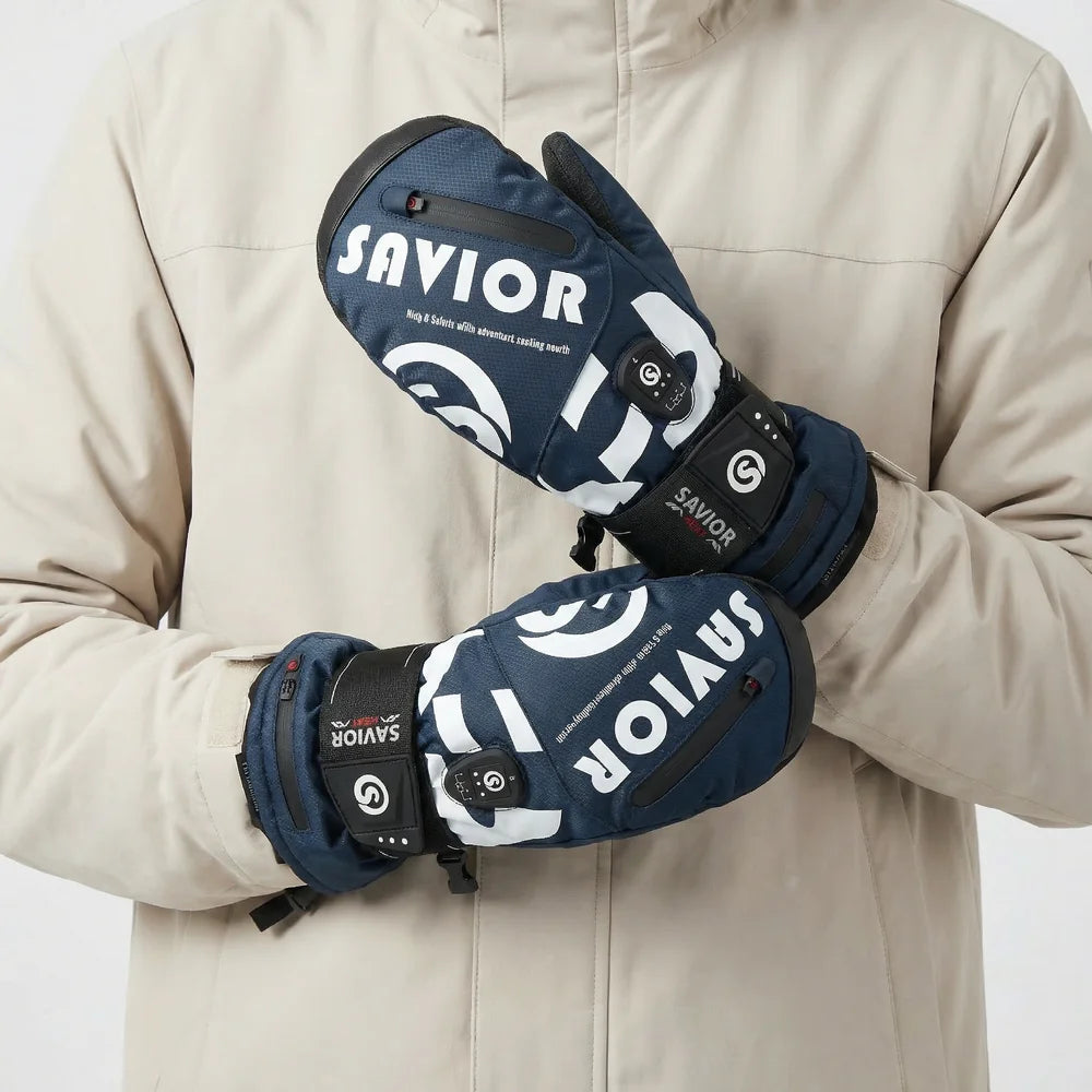Pro Heated Snowboard Mittens detail view
