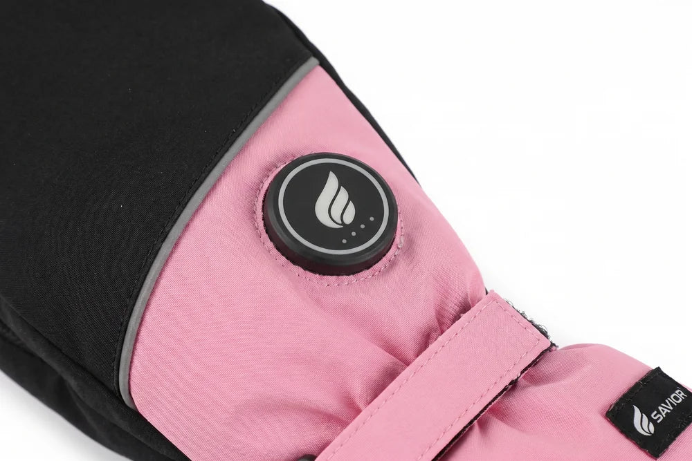 Savior Heat Snow-Ready Lightweight Kids Heated Ski Mittens for skiing and snowboarding