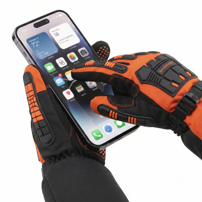 Savior Heat Heavy-Duty Heated Work Gloves - Hook-and-Loop Safety Orange alternate product view