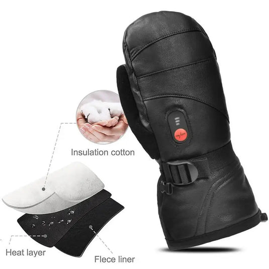 Savior 7.4V Battery Heated  Leather Mittens