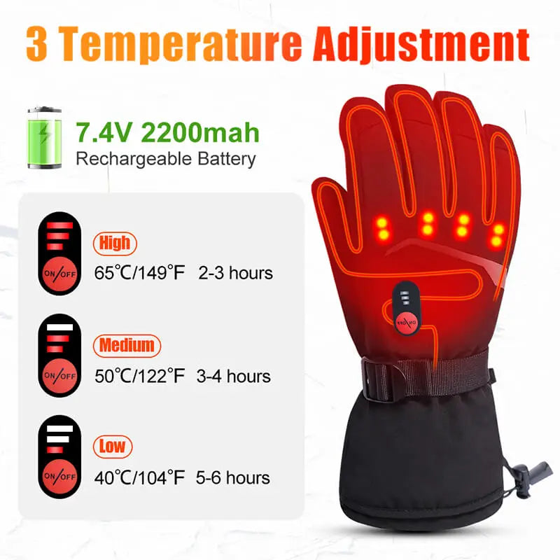 Load image into Gallery viewer, heated gloves temperature adjustment
