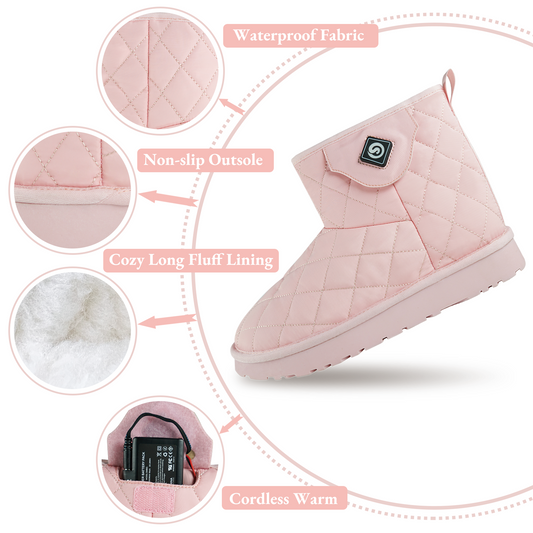 Savior Heat Shoes Foot Warmer with Rechargeable Battery Heating Pad Shoes Plush