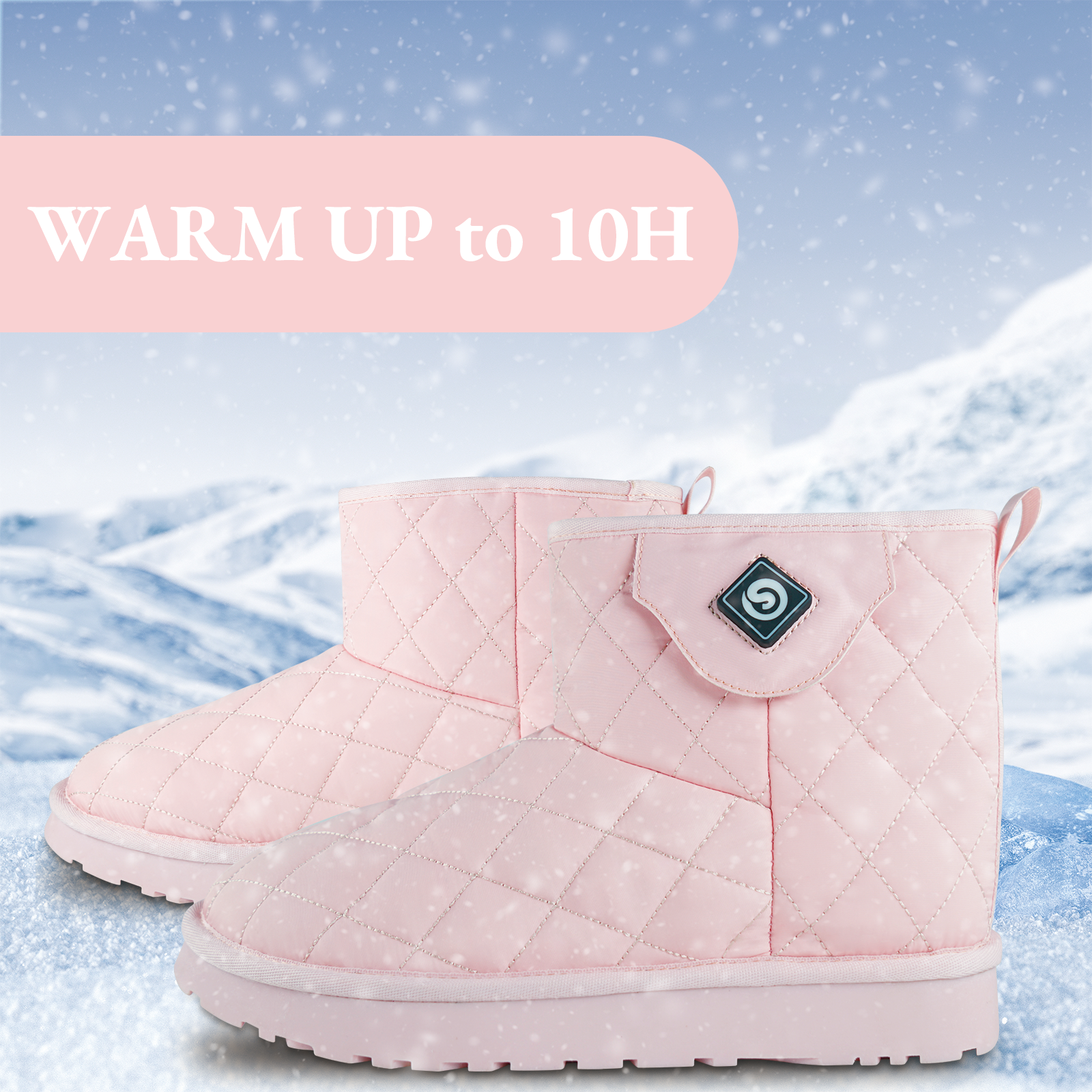Savior Heat Shoes Foot Warmer with Rechargeable Battery Heating Pad Shoes Plush