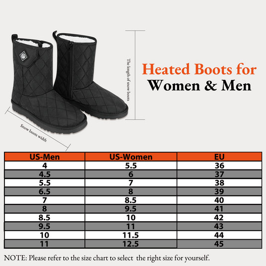 Electric Heated Winter Boots – Keep Feet Warm All Day, Cordless & Waterproof