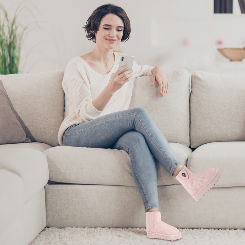 Load image into Gallery viewer, Savior Heat Shoes Foot Warmer with Rechargeable Battery Heating Pad Shoes Plush
